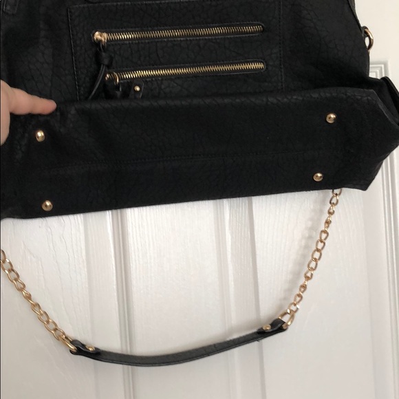 Textured Black Leather Purse with Gold Hardware - Picture 4 of 5